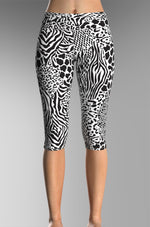 Cargar imagen en el visor de la galería, BW_Animal_Print_Collage_White

