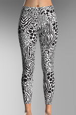 Cargar imagen en el visor de la galería, BW_Animal_Print_Collage_White

