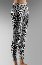 Cargar imagen en el visor de la galería, BW_Animal_Print_Collage_White
